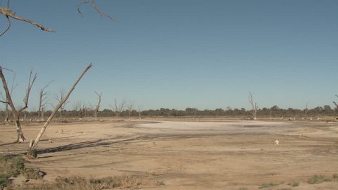Lake Pond Kings Billabong Wildlife Reserve Dry Drought Lake Bed Mud in Australia