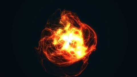 Energetic ball on a black background 库存视频