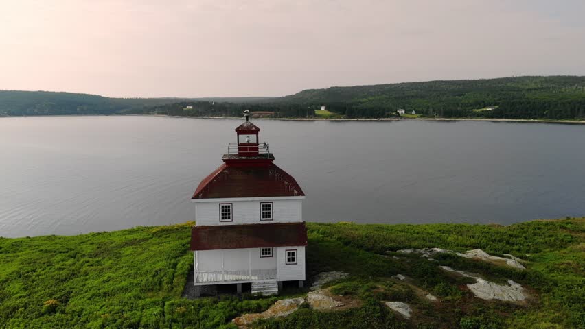 Nova Scotia, Canada, Landscape, Ocean, Lake, Lighthouse, fisherman, boat, fishing, summer, vacation, scenic view, nature, port, queensport, dusk, Rook Island