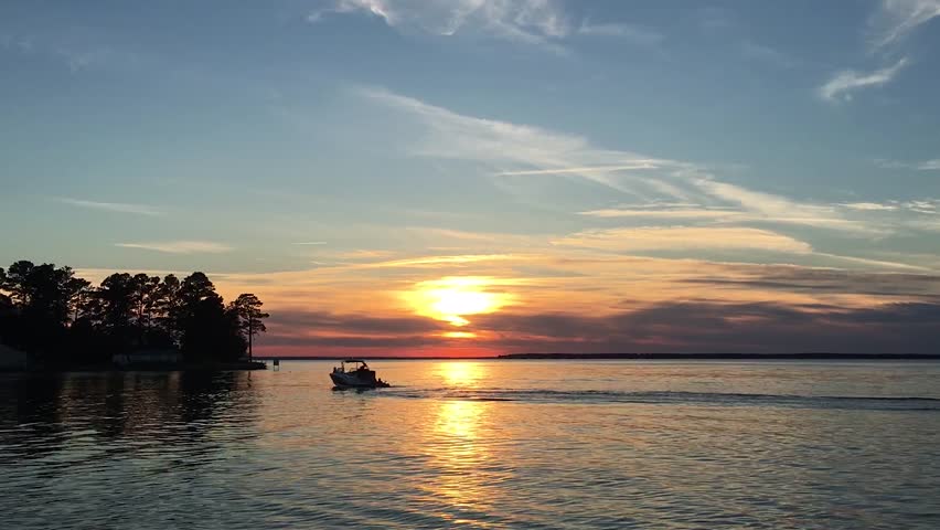 Sunset time lapse over the Rappahanock River.