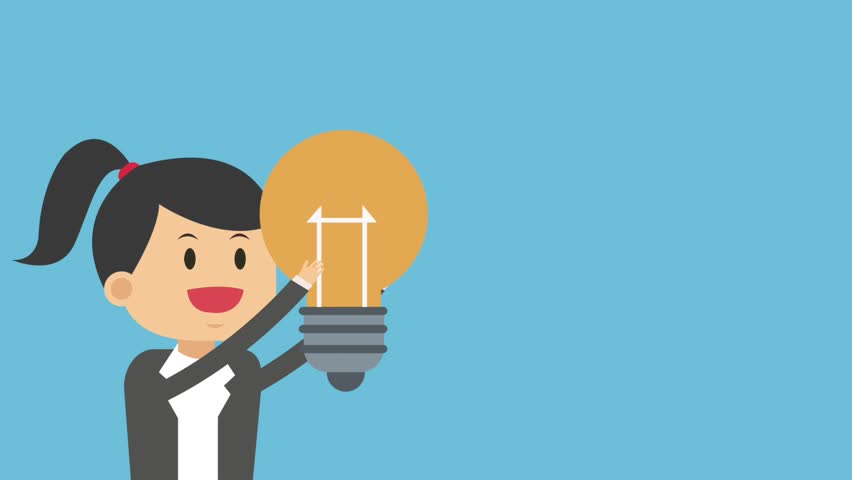 Executive businesswoman cartoon HD animation