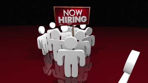 Now Hiring New Open Jobs Positions Attract Candidates Sign 3d Animation