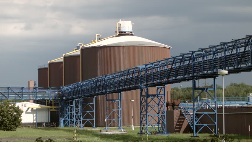 Ostrava, ?eská republika / Czech Republic - 07 11 2018: Chemical factory. Industrial complex. Steady wide shot.