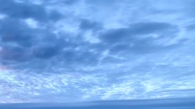 Exotic colourful clouds time lapse, after rain weather, nice panoramic view in horizon, fantasctic dark evening thunder storm cloudscape & sky.