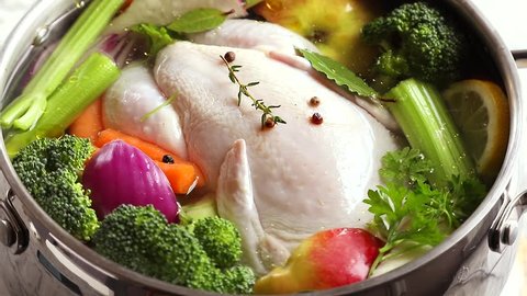 Chicken soup with vegetables

