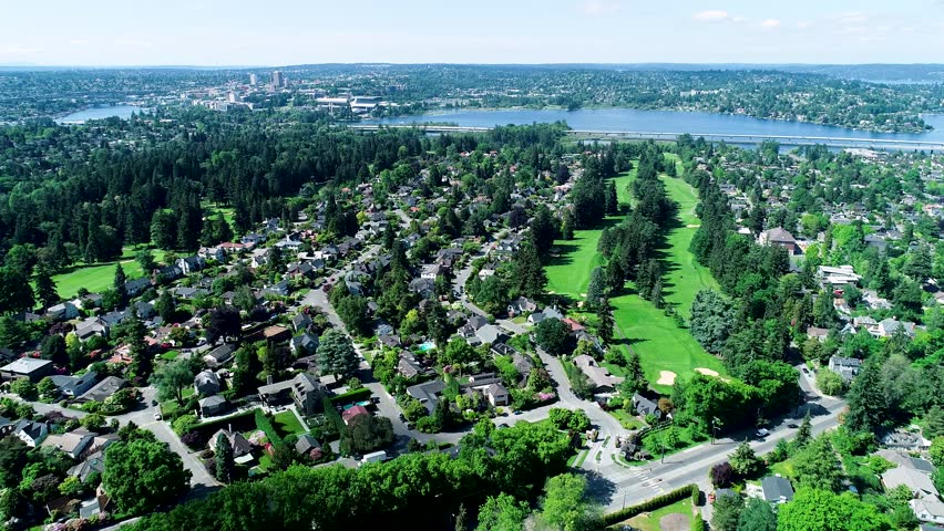 Aerial view of the city