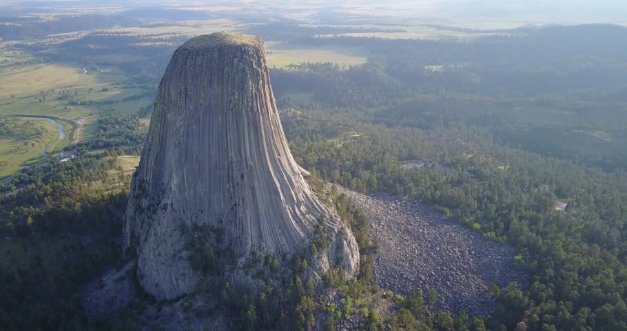 Devils Tower, Laccolithic Butte,  National Park. Wyoming