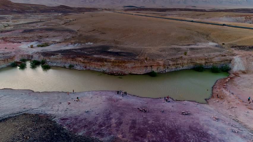 Oasis at the desert Mitzpe Ramon Israel.
