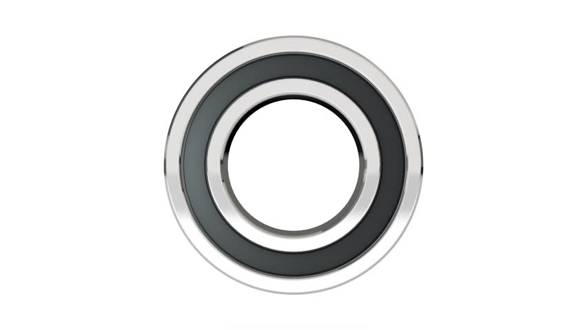 3D animation of a rotating ball bearing that splits into parts and reassembles. Build process. Royalty-Free Stock Footage #1015089637