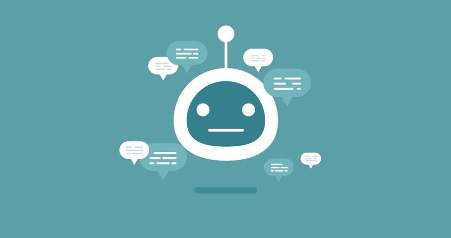 Animation Modern Flat Chat Bot Stock Footage Video (100% Royalty-free ...
