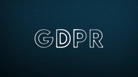 Abstract moving connection structure background with text GDPR