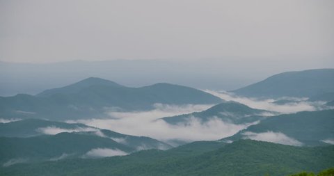 time-lapse of clouds in the blue ridge mountains
