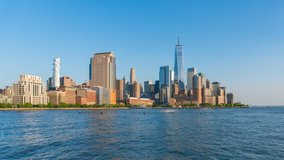 4k timelapse video of Manhattan skyline