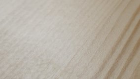 Details of flat sawn wood texture close-up 4K video