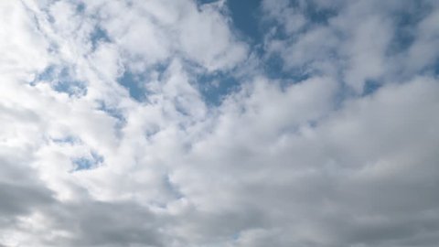 movement of white clouds on the blue sky, video