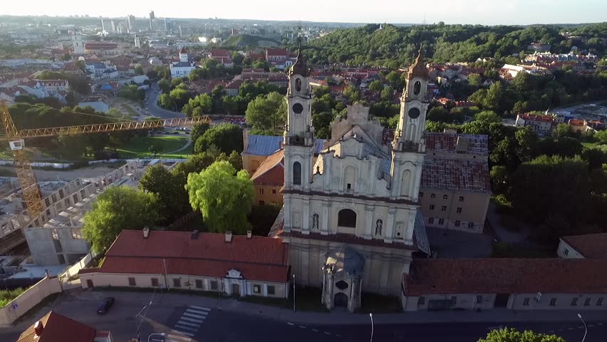 Catholic church of the Ascension in Vilnius. Royalty-Free Stock Footage #1015169053