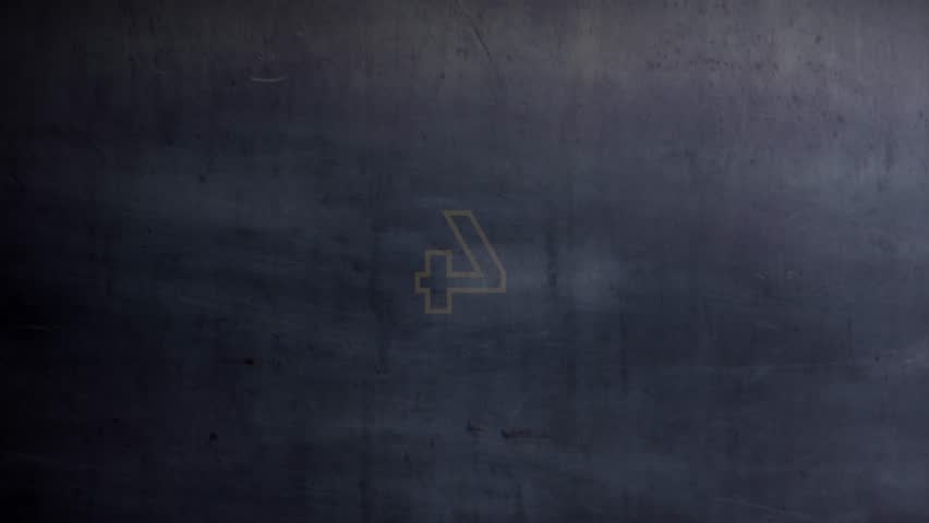 Yellow Number Four - Animation - 3d Rendering