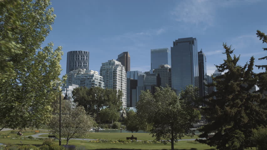 4K Downtown Calgary, Alberta, Canada view from Prince