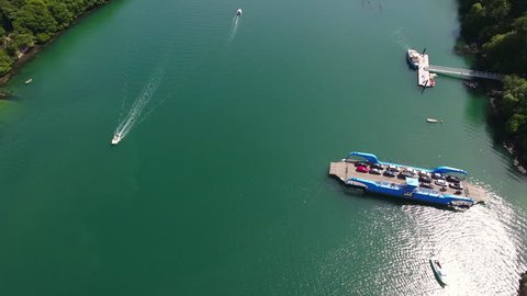 4K Falmouth, Fal River Aerial drone in summer sunshine