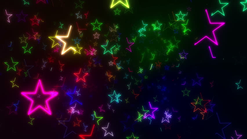 colorful disco rays stars burst psychedelic Stock Footage Video (100% ...