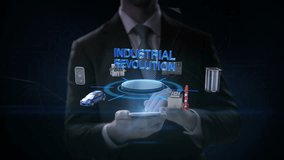 Businessman touch smart phone, Smart house, Factory, Building, Car, Mobile, internet sensor connect 'Industrial Revolution' technology, artificial intelligence. 4k movie. - Powered by Shutterstock - Get 15% off with code: PIKWIZARD15