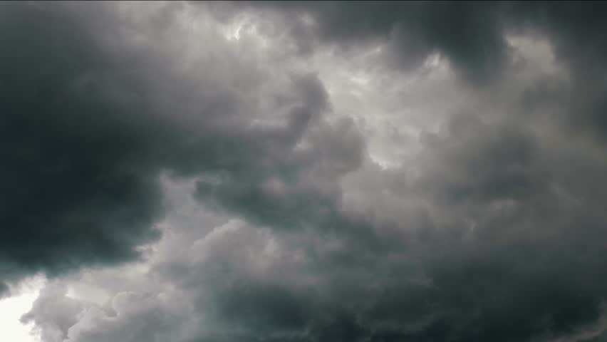 Timelapse Rolling Thunder Storm Clouds Stock Footage Video (100% 