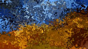 abstract animated stained background seamless loop video - watercolor effect - dark blue and brown bronze colors