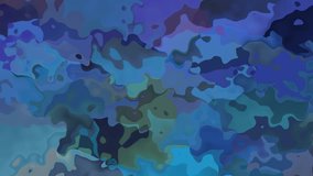 abstract animated stained background seamless loop video - watercolor effect - blue green lavender purple colors
