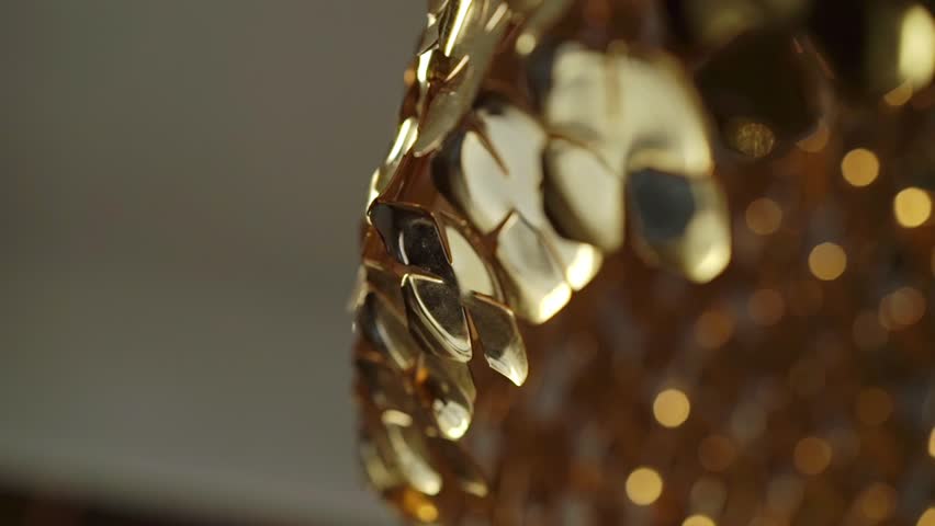 Abstract art obkect - golden luxury lamp