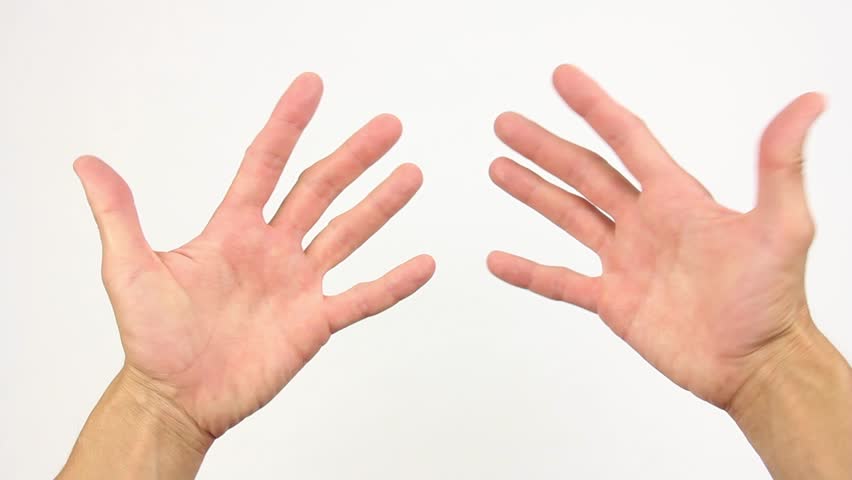 first person looking at hands