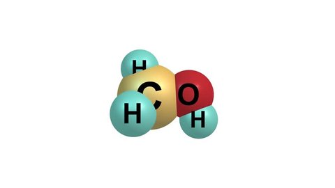 Rotating methanol molecule