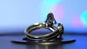 Ring silver jewelry necklace with one pearl, hand made. Rotation 360 - Powered by Shutterstock - Get 15% off with code: PIKWIZARD15