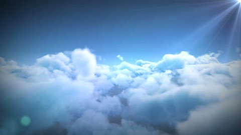 Digitally generated video of sky and cloud concept 