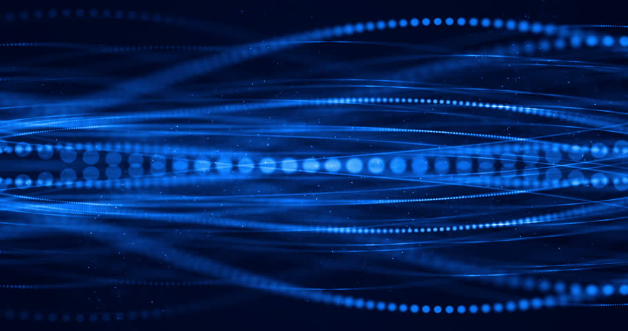 Abstract blue growing bright bunch of optical fibers background, fast light signal for high speed internet connection | Shutterstock HD Video #1015339249
