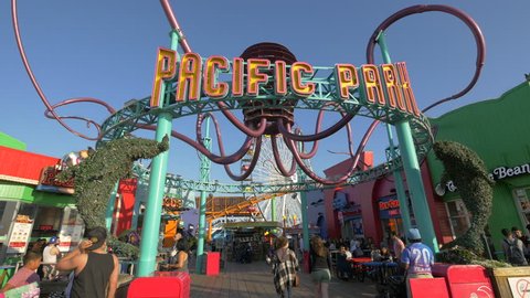 Santa Monica, United States - June, 2017: Entrance to Pacific Park