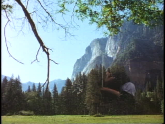YOSEMITE NATIONAL PARK, CALIFORNIA, 1978, mountains, meadow, wide view