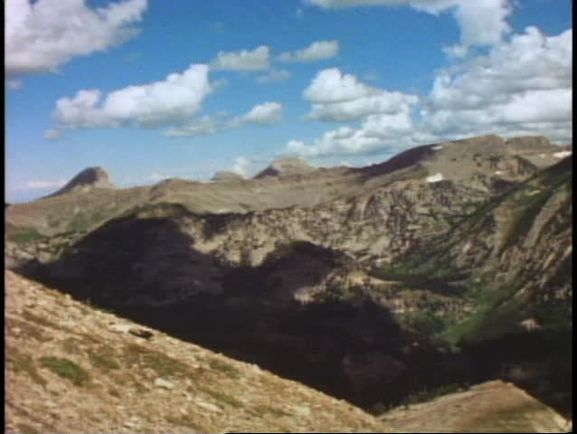 GRAND TETONS NATIONAL PARK, WYOMING, 1978, Long view out over Rocky Mountains