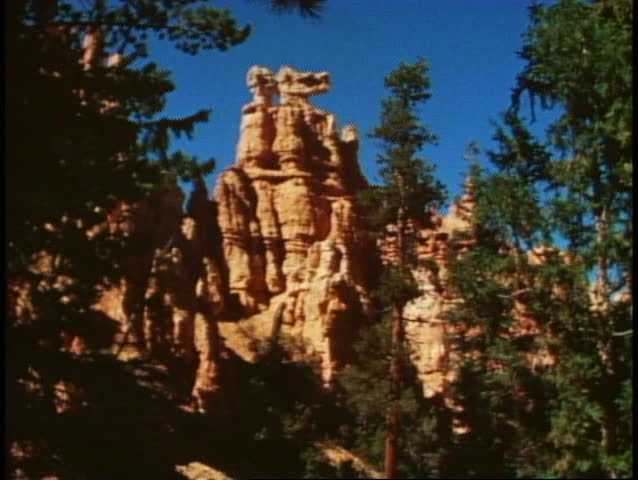 BRYCE CANYON NATIONAL PARK, UTAH, 1978, view from below, looking up, detail