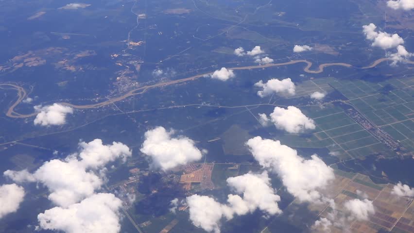 Aerial View of Kuala Lumpur, From Airplane Window
