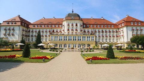Luxury five-star grand hotel in Sopot, accommodation for rich tourists in Poland