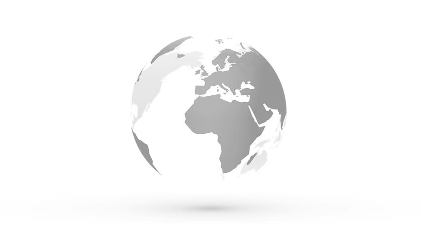 Abstract gray globe planet earth | Shutterstock HD Video #1015380913