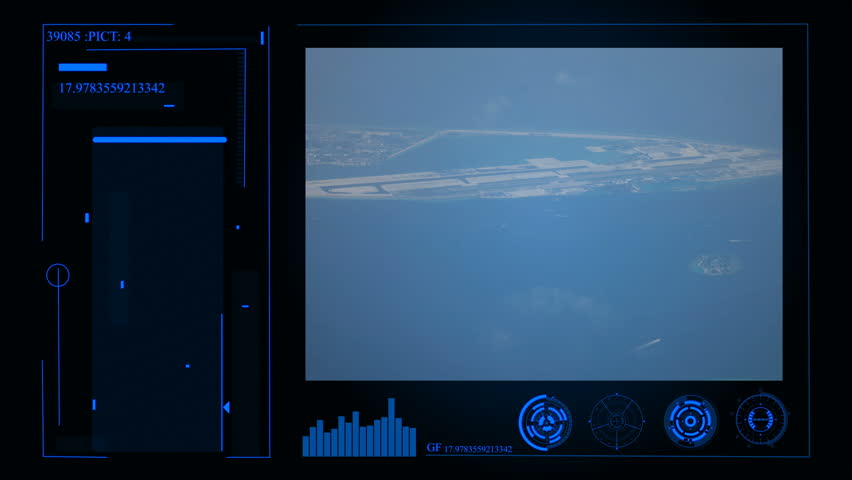 HUD. Intelligent concept of wireless communication network and crew cabin. 4k