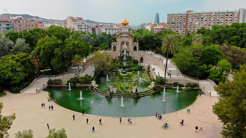 Ciutadella Park Fountain In Barcelona