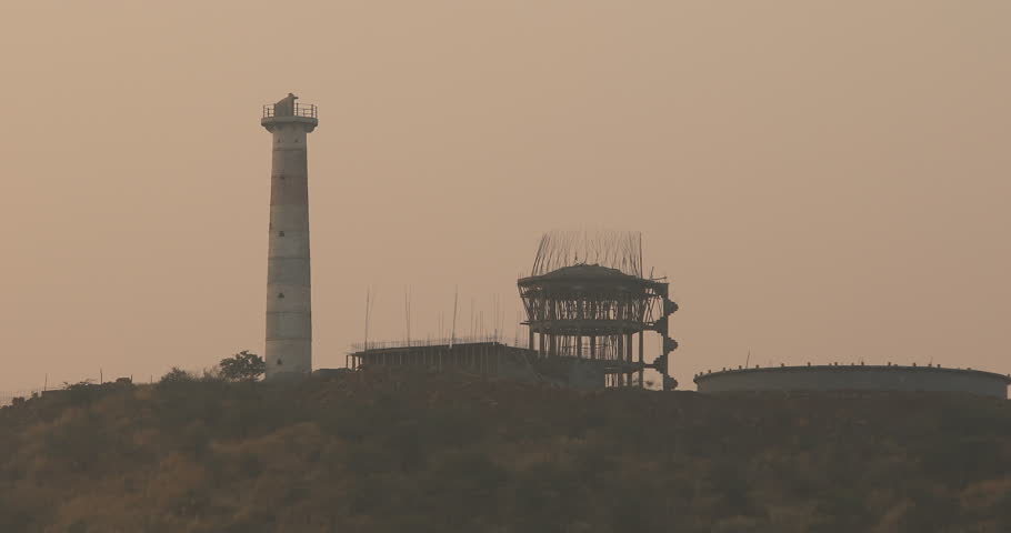 Signal tower on a hill
