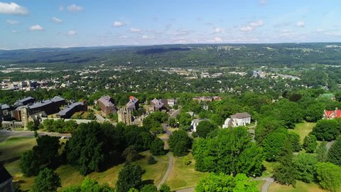 Ithaca, New York / USA - July 15, 2018.  This video shows the beautiful campus of Cornell University