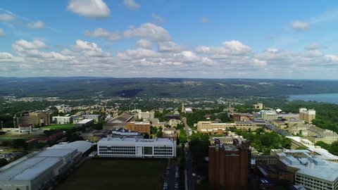 Ithaca, New York / United States - July 15, 2018: this video shows beautiful views of Cornell University campus. 