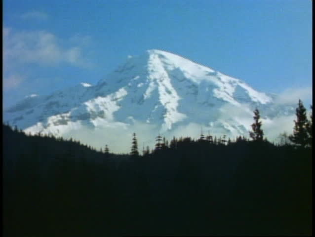 MOUNT RAINER NATIONAL PARK, WASHINGTON, 1978, Mount Rainer, classic view