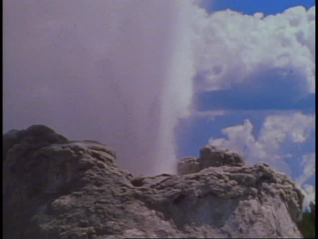YELLOWSTONE NATIONAL PARK, WYOMING, 1978, Castle Geyser, close up