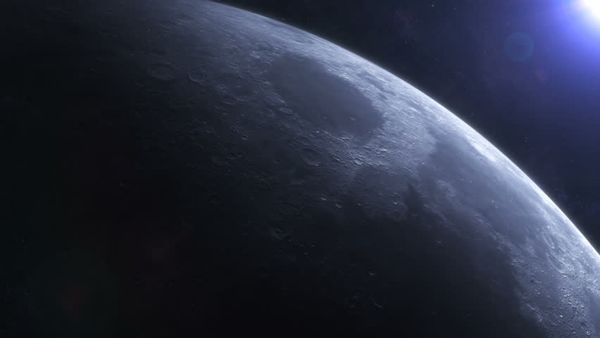 Moon seen from space. Two shots included. Orbiting the moon and overhead view. Texture maps and space images courtesy of NASA (www.nasa.gov) Royalty-Free Stock Footage #1015420507