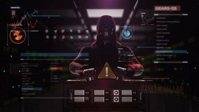 Robot, Cyborg Hacker working on a server computer in a server room. Digital interface display warning, Security artificial intelligence, 4K animation.1. - Powered by Shutterstock - Get 15% off with code: PIKWIZARD15